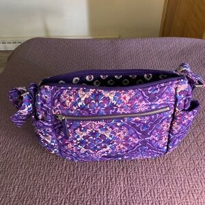 Great Condition! Vera Bradley Purse with side pockets. Purple- Multicolor